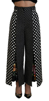 Dolce & Gabbana Multicolor Polka Dots Hose mit hoher Taille