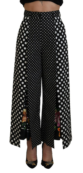 Dolce & Gabbana Multicolor Polka Dots Hose mit hoher Taille