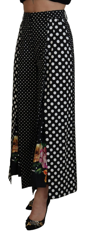 Dolce & Gabbana Multicolor Polka Dots Hose mit hoher Taille