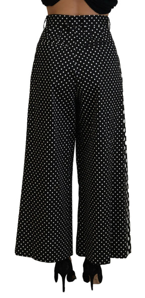Dolce & Gabbana Multicolor Polka Dots Hose mit hoher Taille