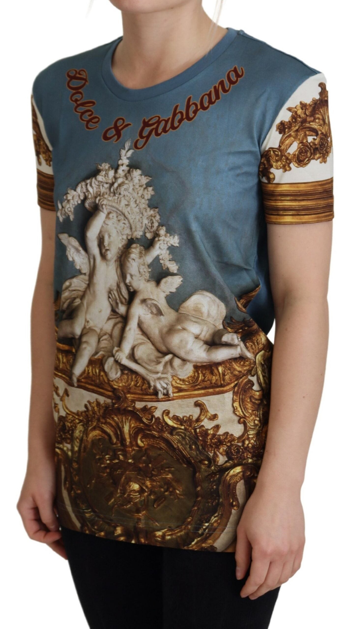 Dolce & Gabbana Multicolor DG Logo Angel Bedrucktes Shirt Top