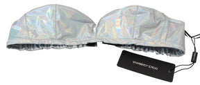 Dolce & Gabbana Silberner Holografie-Effekt Bustier-Büstenhalter Top