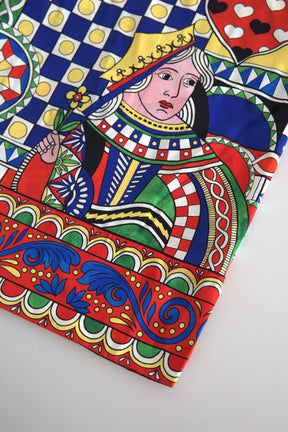 Dolce & Gabbana Mehrfarbig bedrucktes Blusentop mit langen Ärmeln