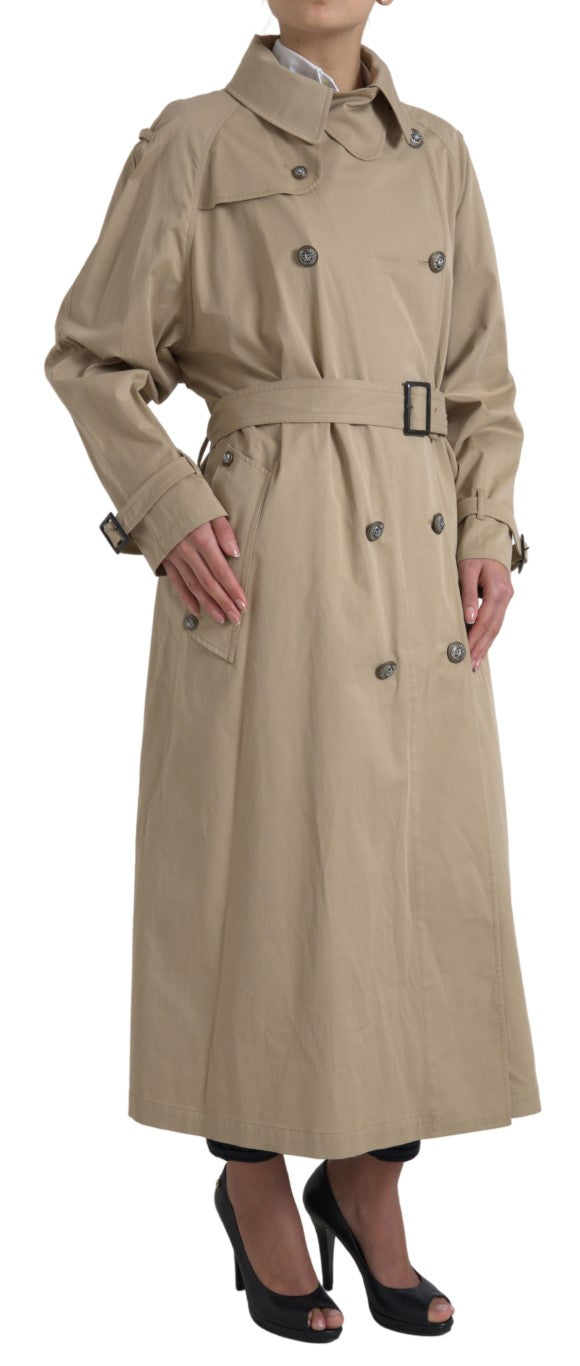 Dolce & Gabbana Khaki Zweireiher Trenchcoat Jacke