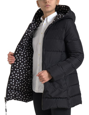 Dolce & Gabbana Schwarze Polyester-Wendejacke mit Kapuze