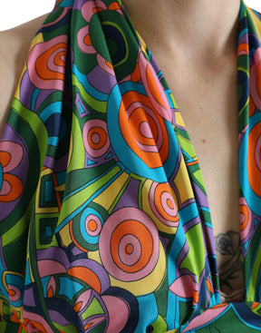 Dolce & Gabbana Multicolor Halterung Ärmelloses Cropped Tank Top