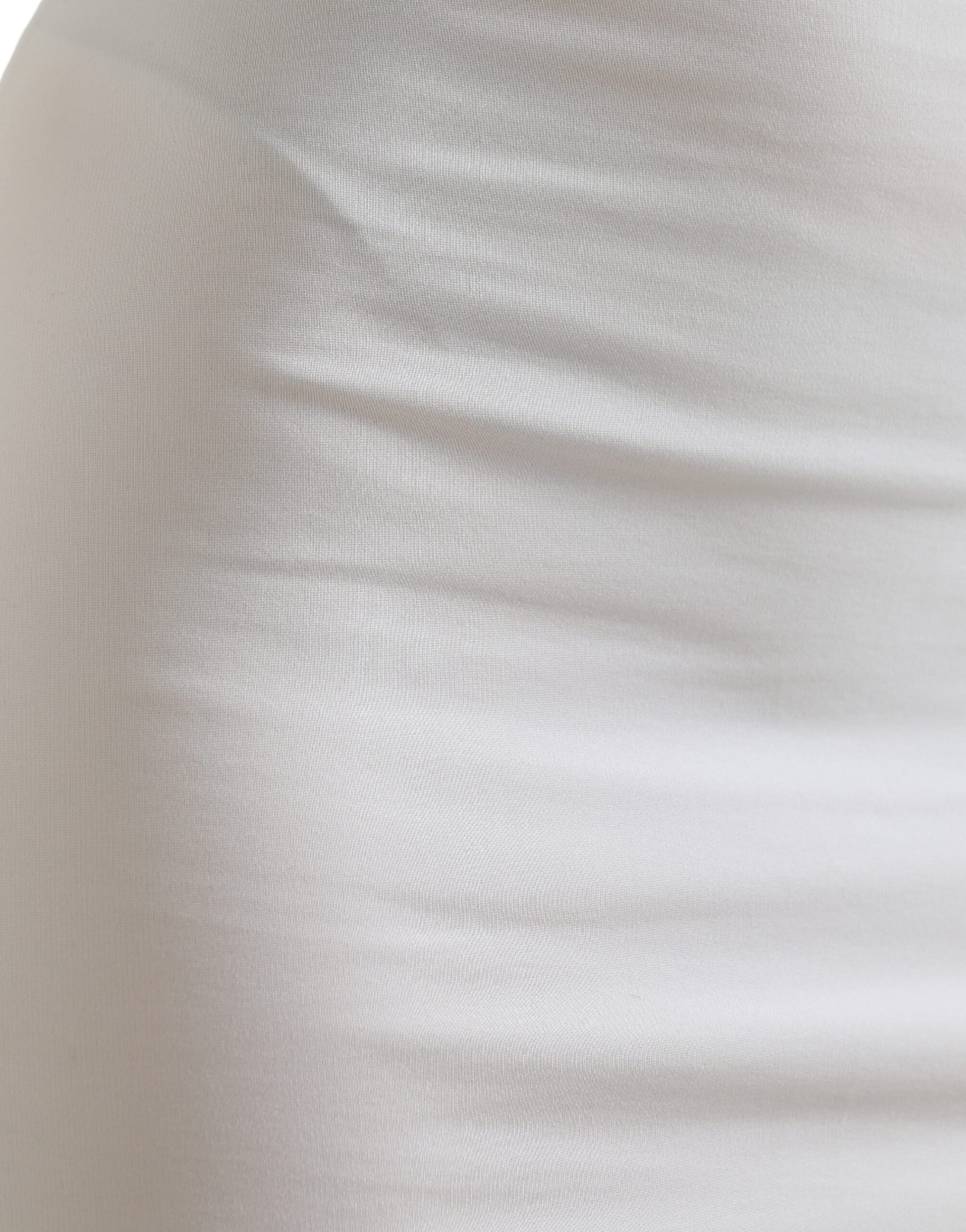 Dolce & Gabbana Weißer Viskose-Minirock mit hoher Taille und Bleistiftschnitt