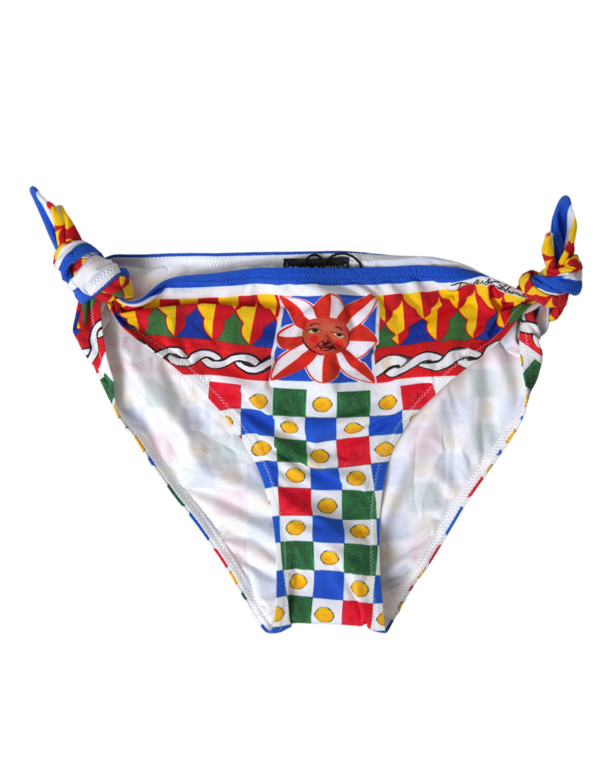 Dolce & Gabbana Multicolor Carretto Bottom Schwimmen Strandbekleidung Bikini