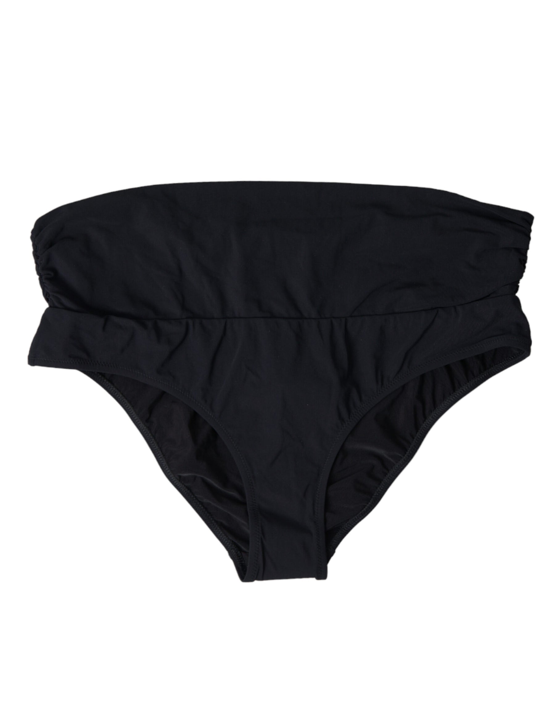 Dolce & Gabbana Schwarzer Nylon-Stretch-Badeanzug Slip Bottom Bikini