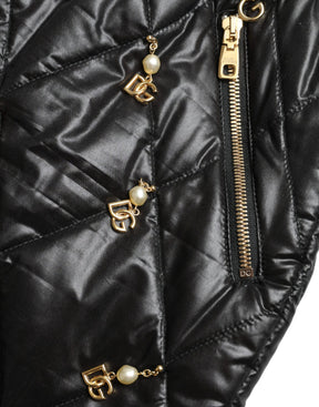 Dolce & Gabbana Schwarze verschönerte Hotpants mit hoher Taille Shorts