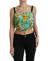 Dolce & Gabbana Multicolor Floral Ärmelloses Cropped Top