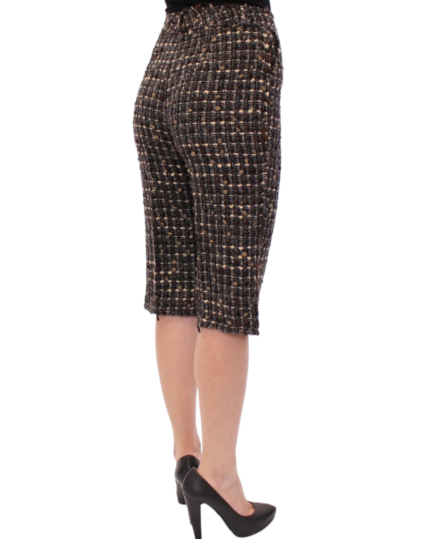 Dolce & Gabbana Multicolor Wolle Shorts Hose