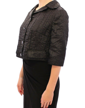 Dolce & Gabbana Schwarzer kurzer Bolero Shrug Jacke Mantel