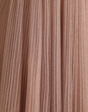 Dolce & Gabbana Rosa Ein-Schulter-Kleid aus plissiertem, lamellenartigem Tüll