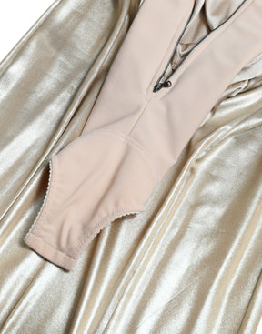 Dolce & Gabbana Metallisches Kleid mit Goldkristall-Verzierung