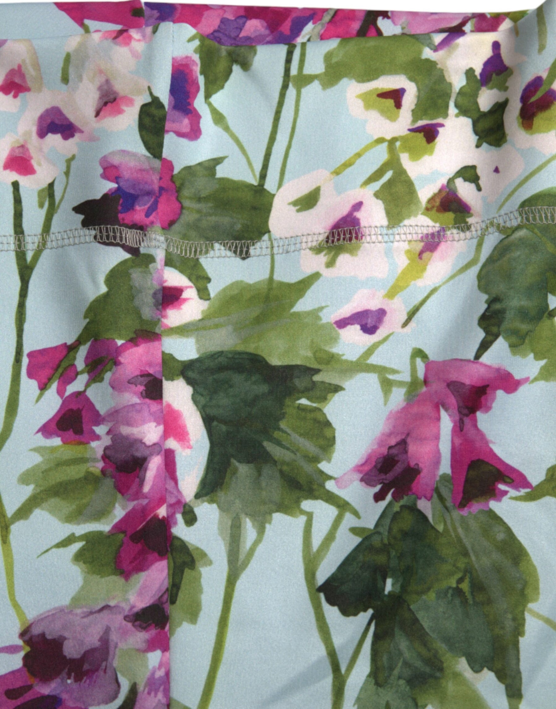 Dolce & Gabbana Multicolor Floral Leggings mit hoher Taille Hose