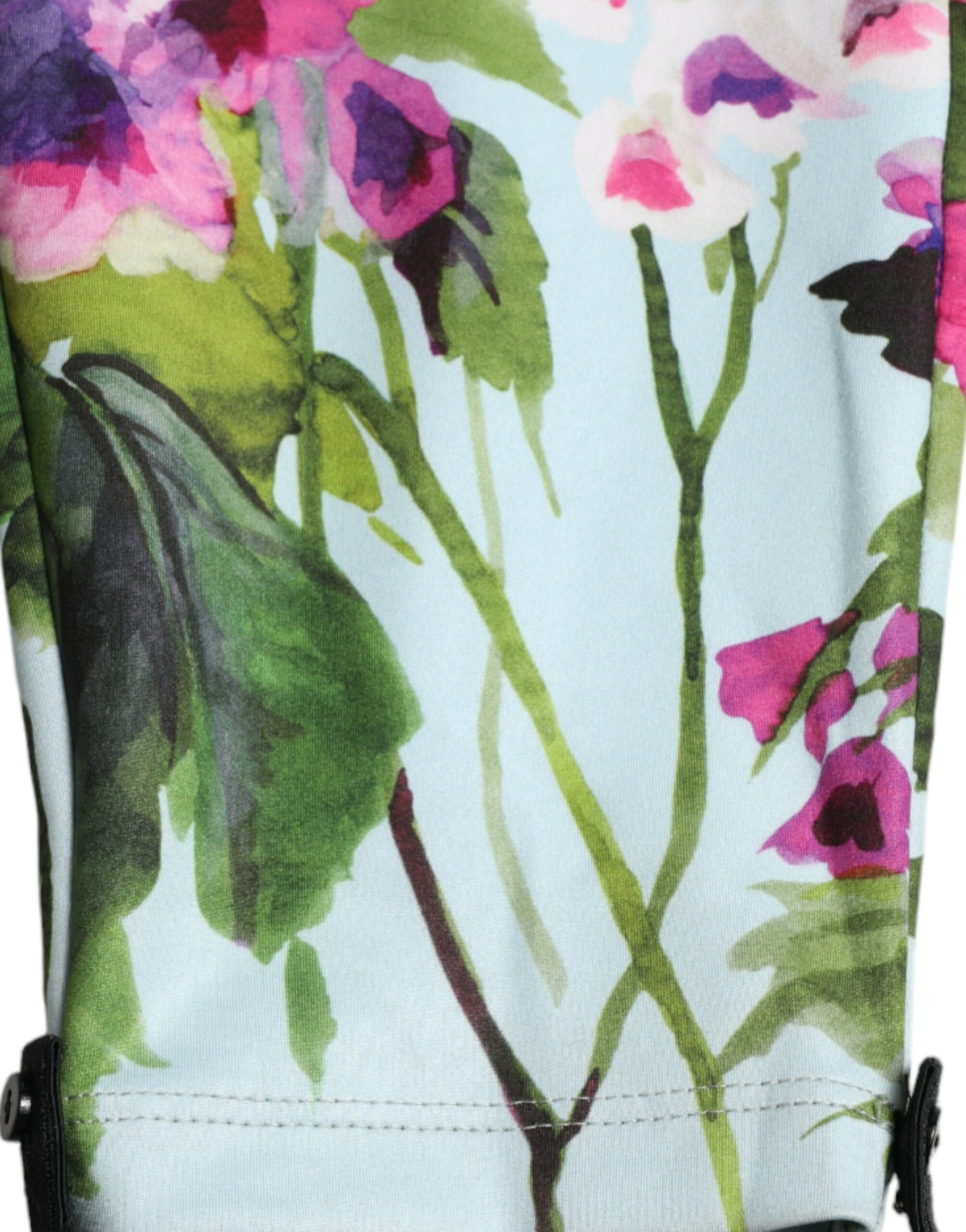 Dolce & Gabbana Multicolor Floral Leggings mit hoher Taille Hose