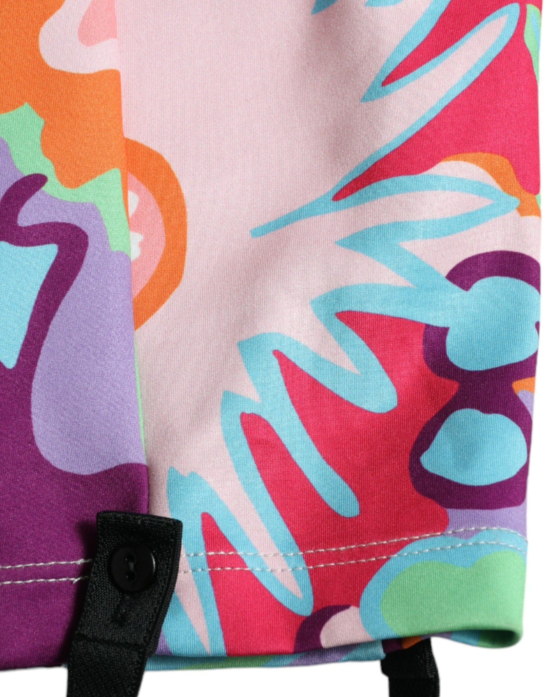 Dolce & Gabbana Multicolor Floral Leggings mit hoher Taille Hose