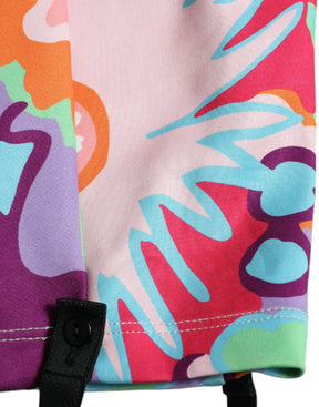 Dolce & Gabbana Multicolor Floral Leggings mit hoher Taille Hose