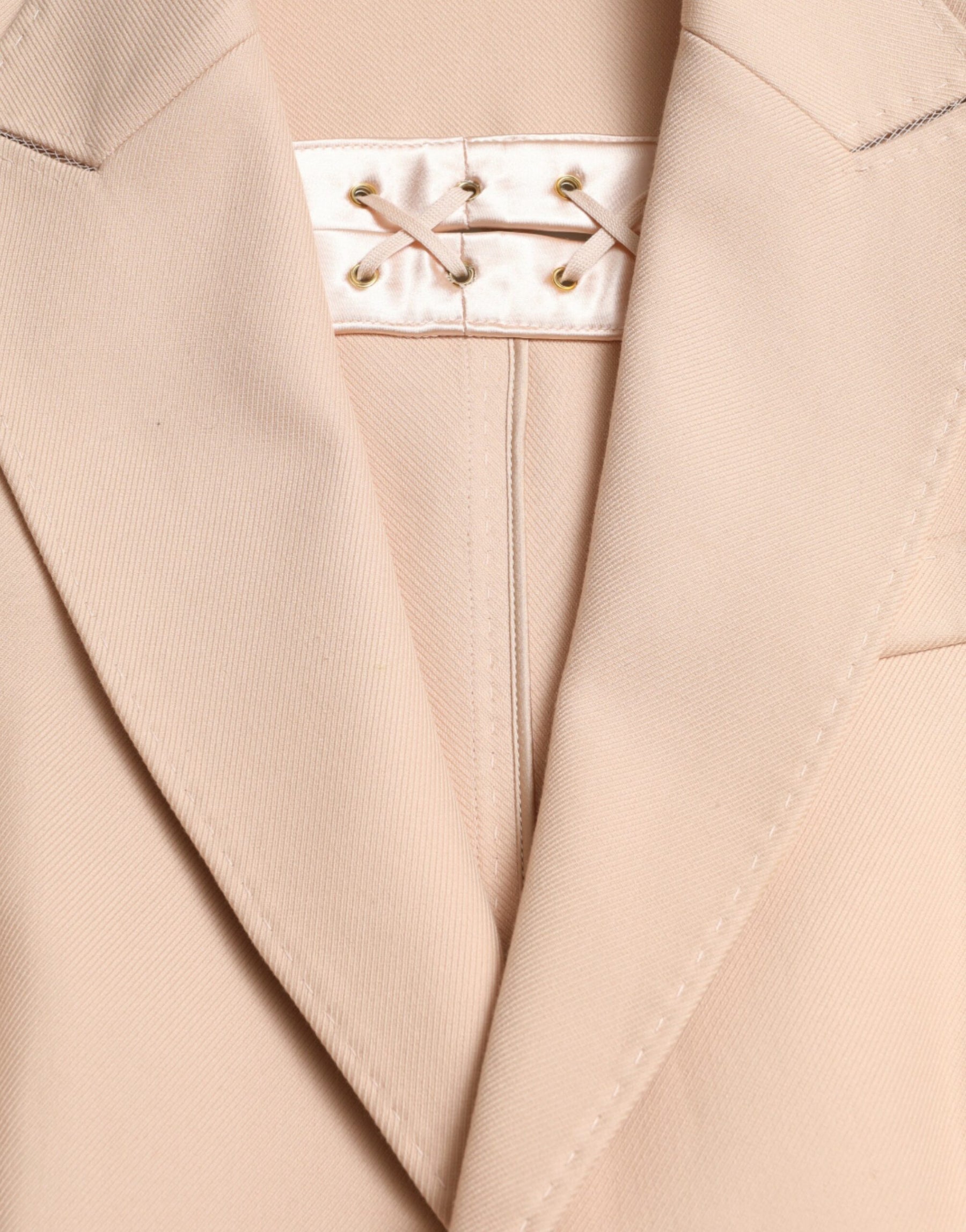 Dolce & Gabbana Beige Baumwolle Einreihiger Langmantel Jacke
