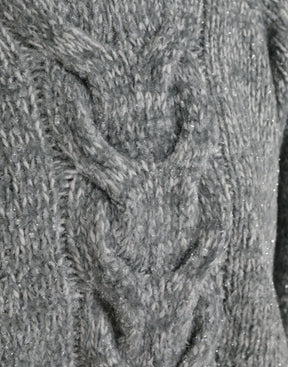 Dolce & Gabbana Grauer Rollkragenpullover aus Kaschmir