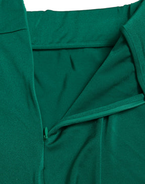 Dolce & Gabbana Grüne Nylon Stretch Slim Leggings Hose