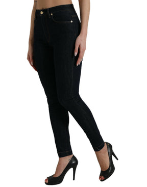 Dolce & Gabbana Blaue Baumwoll-Stretch-Denim-Skinny-Jeans