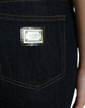 Dolce & Gabbana Blaue Baumwoll-Stretch-Denim-Skinny-Jeans