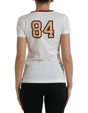 Dolce & Gabbana Weißes Bring Me To The Moon T-shirt Top