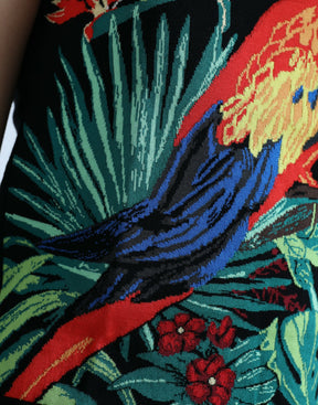 Dolce & Gabbana Schwarzer Dschungel Rundhalsausschnitt ärmelloses Tank-Top