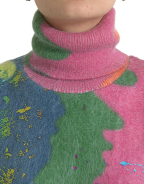 Dolce & Gabbana Multicolor Mohair Rollkragenpullover Pullover