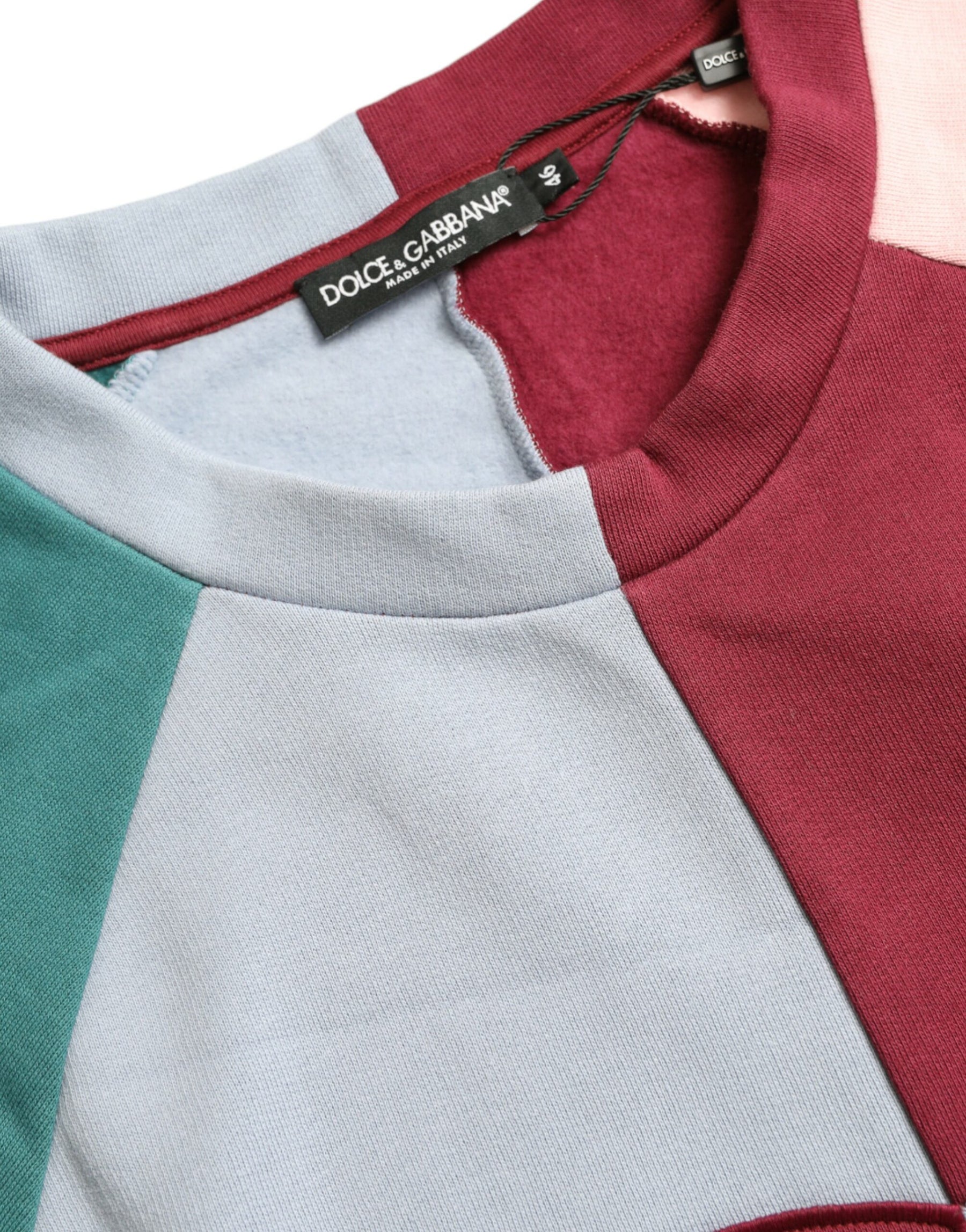 Dolce & Gabbana Multicolor Pullover mit Rundhalsausschnitt aus Baumwolle