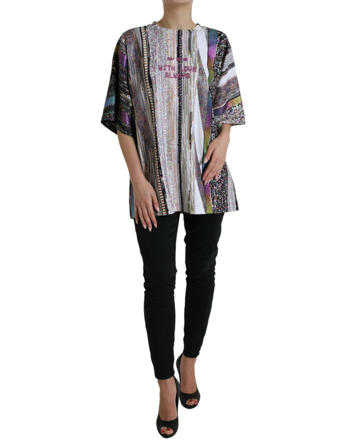 Dolce & Gabbana Multicolor With Love Always Print T-Shirt