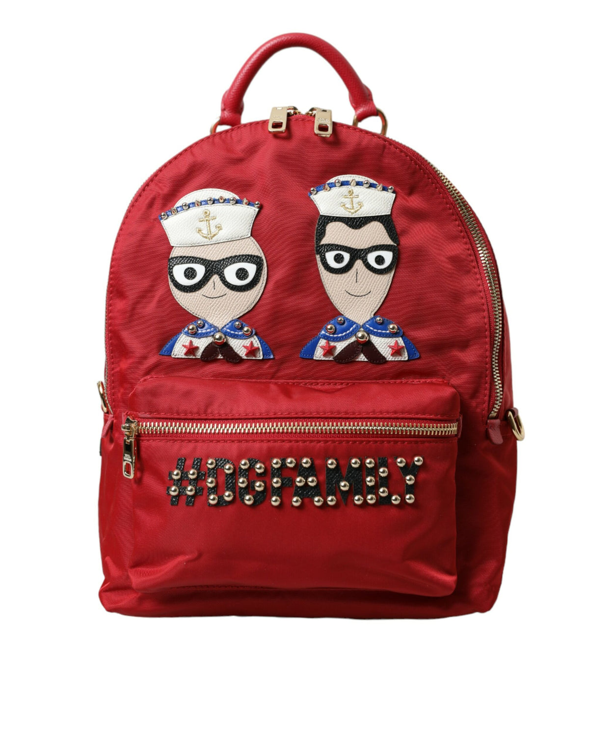 Dolce & Gabbana Rot #DGFAMILY Verschönerter Rucksack VULCANO Tasche