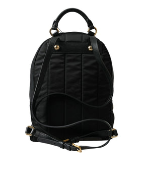 Dolce & Gabbana Schwarzer #DGFAMILY Verschönerter Rucksack VULCANO Tasche