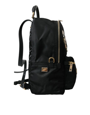 Dolce & Gabbana Schwarzer #DGFAMILY Verschönerter Rucksack VULCANO Tasche