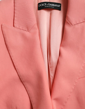 Dolce & Gabbana Einreihige Blazerjacke aus rosa Polyester