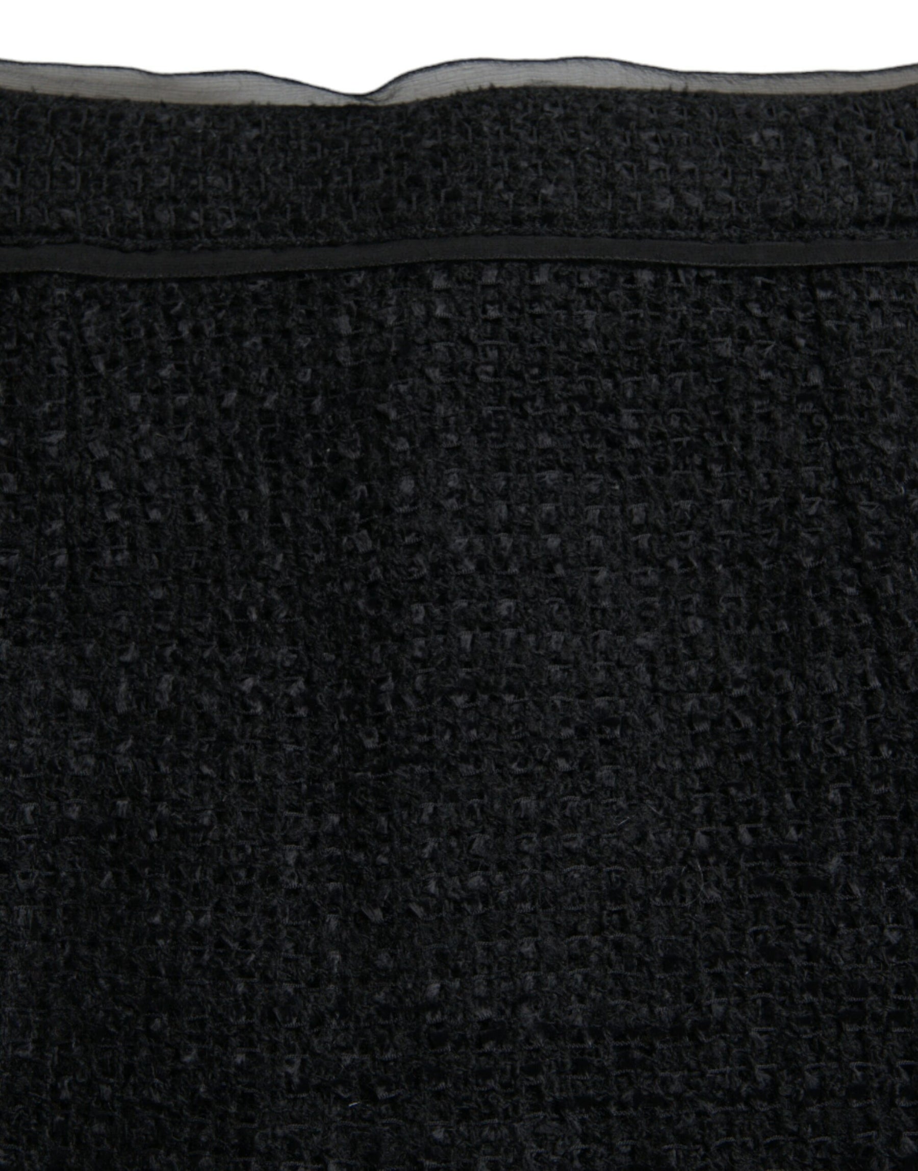 Dolce & Gabbana Schwarzer Midirock aus Wolle mit hoher Taille und Bleistiftschnitt