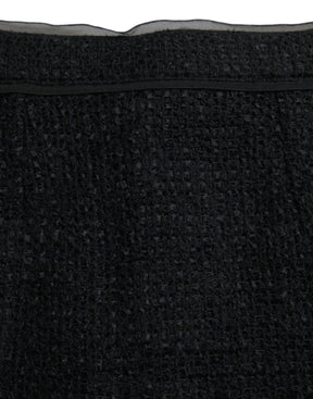 Dolce & Gabbana Schwarzer Midirock aus Wolle mit hoher Taille und Bleistiftschnitt