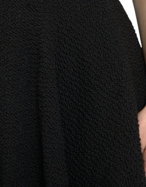 Dolce & Gabbana Schwarzer Rock mit hoher Taille und knielanger A-Linie