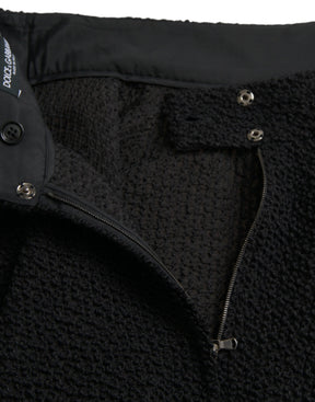 Dolce & Gabbana Schwarzer Rock mit hoher Taille und knielanger A-Linie