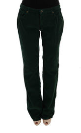 Dolce & Gabbana Grüne Baumwoll-Corduroys Jeans