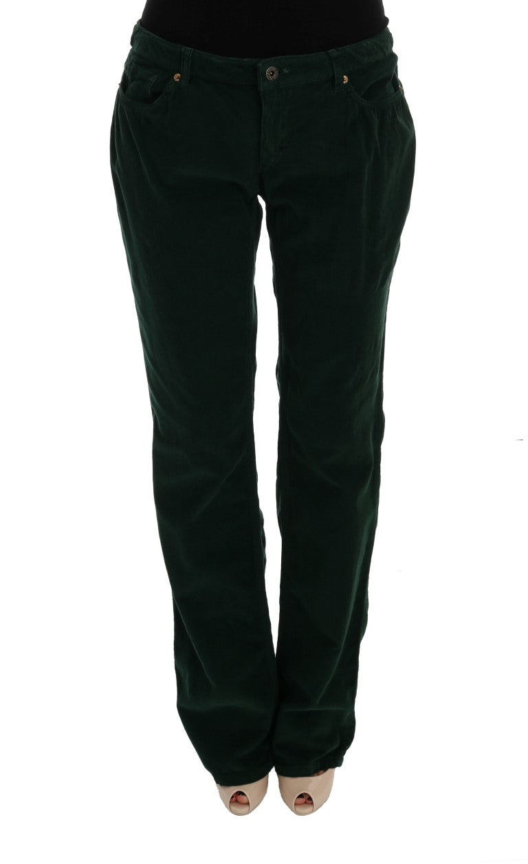 Dolce & Gabbana Grüne Baumwoll-Corduroys Jeans