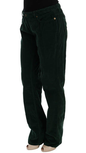 Dolce & Gabbana Grüne Baumwoll-Corduroys Jeans