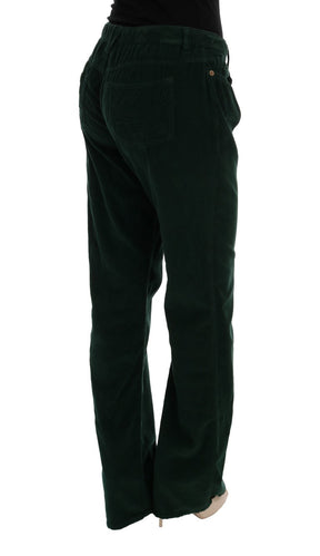 Dolce & Gabbana Grüne Baumwoll-Corduroys Jeans