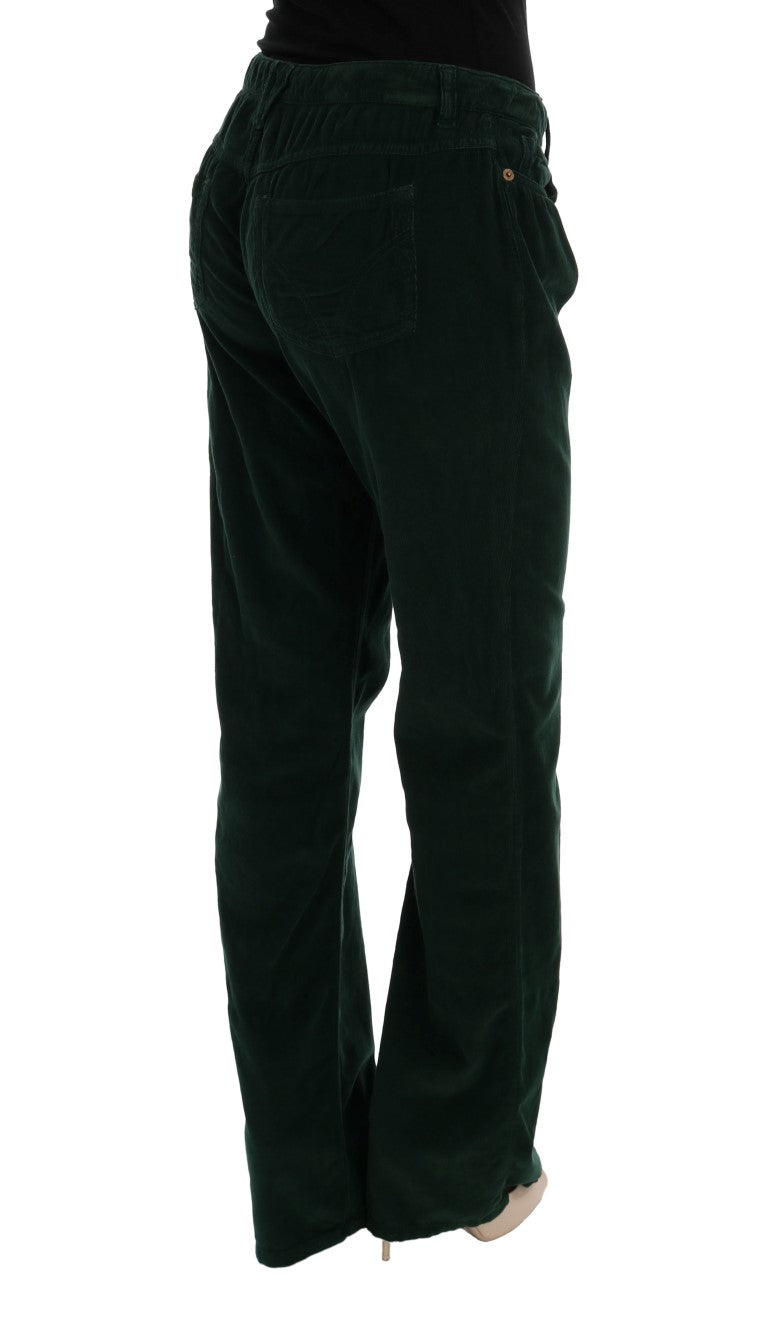 Dolce & Gabbana Grüne Baumwoll-Corduroys Jeans