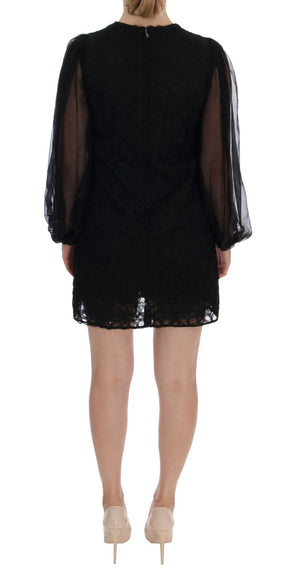 Dolce & Gabbana Rotes Herz-Shiftkleid mit schwarzer Spitze