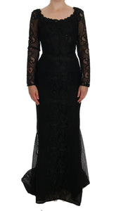 Dolce & Gabbana Schwarzes geblümtes Etuikleid