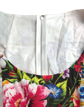 Dolce & Gabbana Multicolor Patchwork-Baumwoll-Minikleid Aline