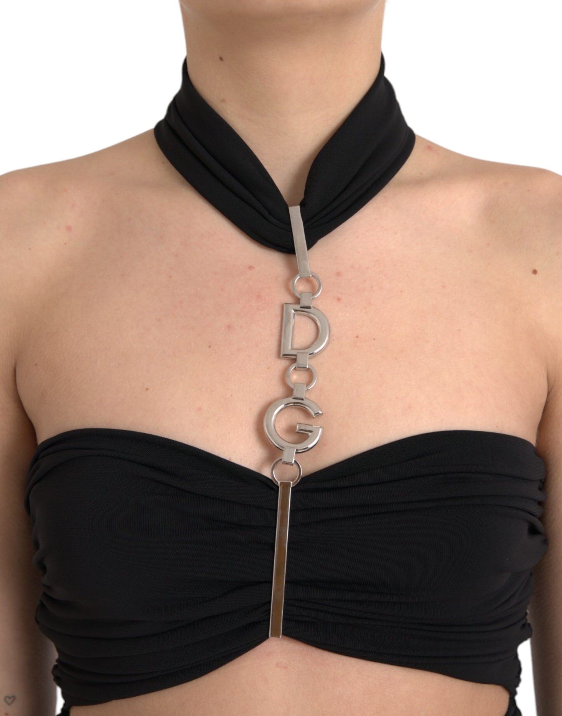 Dolce & Gabbana Schwarzes ausgeschnittenes ärmelloses Bodycon-Minikleid